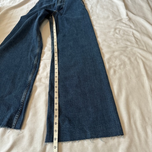 Zara 0 Wide Leg High Rise Jeans ~ Boho Festival Retro Vibes - Picture 7 of 8